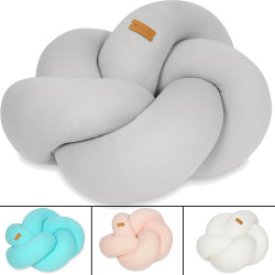 Poduszka dekoracyjna, precel, knot, warkocz 40x36cm